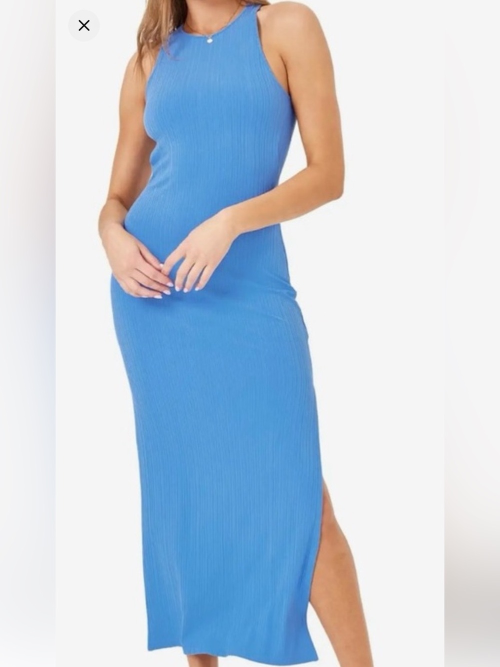 L Space Francesca's Peri Ribbed Maxi Dress with Open Back